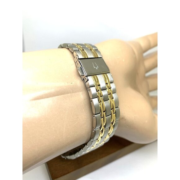 Bulova Men's Watch 98A215 Quartz Chronograph Gray Dial Two Tone Stainless Steel - Picture 10 of 14